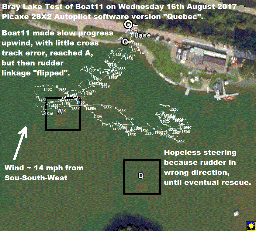 Boat 11 GPS Plot Wednesday 16th August 2017