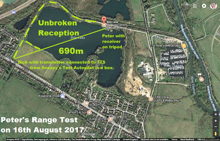 Bray Lake Range Test on Wednesday 16th August 2017 Map