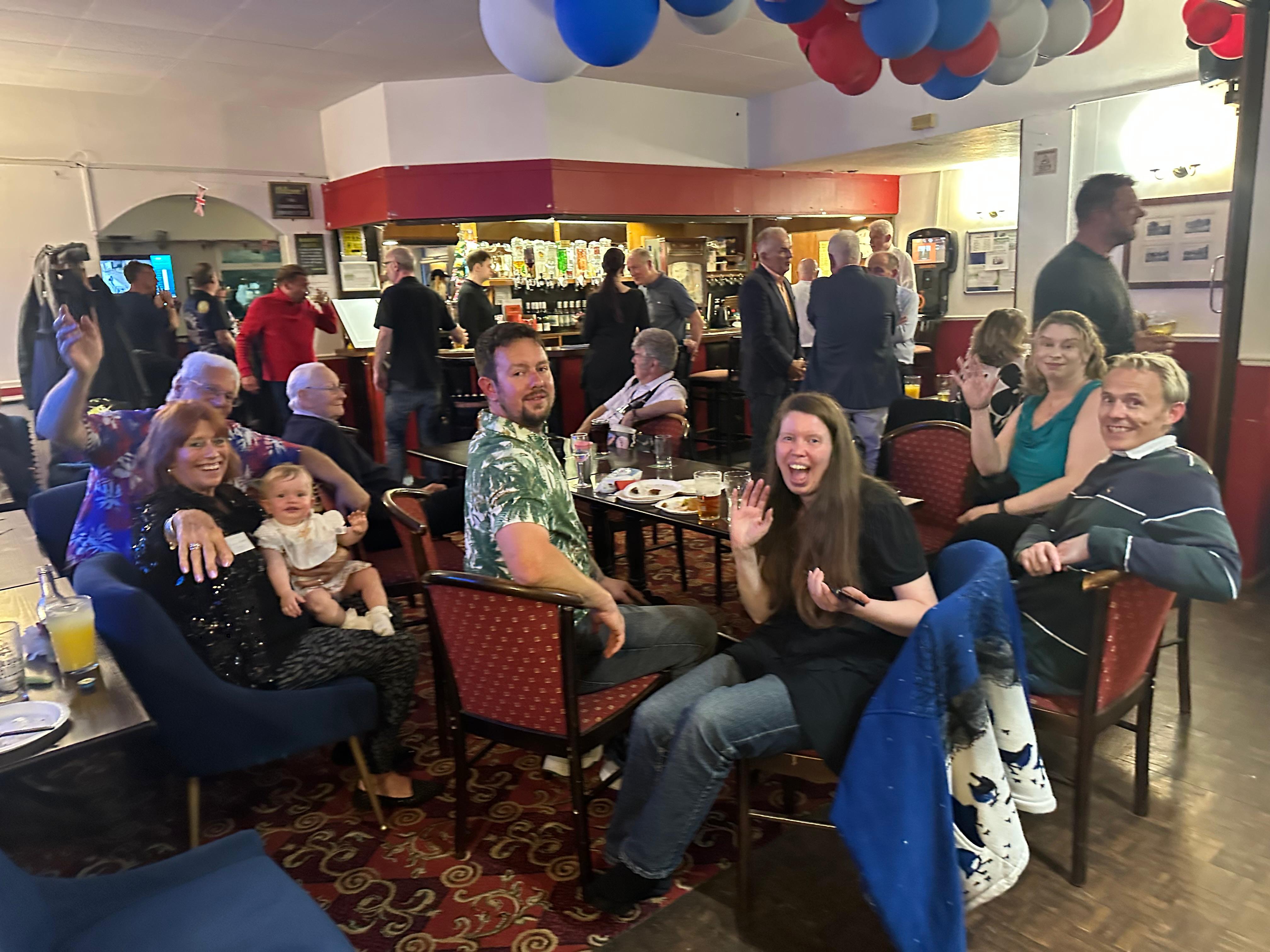 78th Brirthday party for Robin Lovelock in Comrades Club Sunninghill