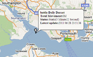 tracking bottles in the Solent