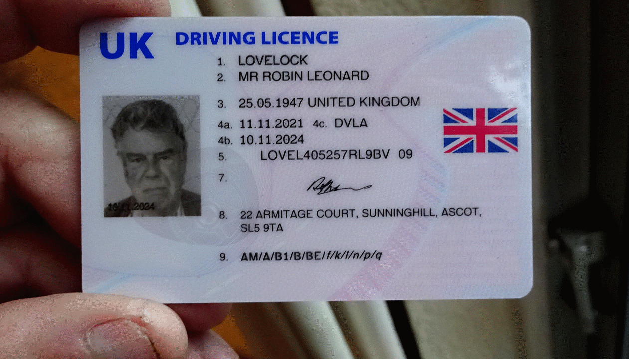 Robin's Driving Licence