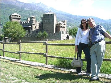 Robin and June near Aosta in Italy