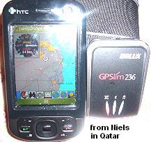 HTC P3600 with Holux GPSlim 236