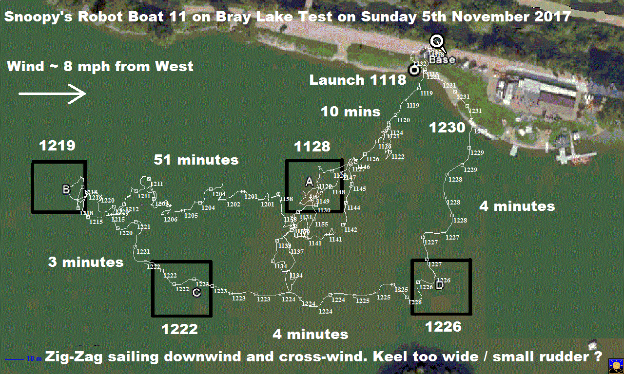 Boat 11 GPS Plot on 5th November 2017