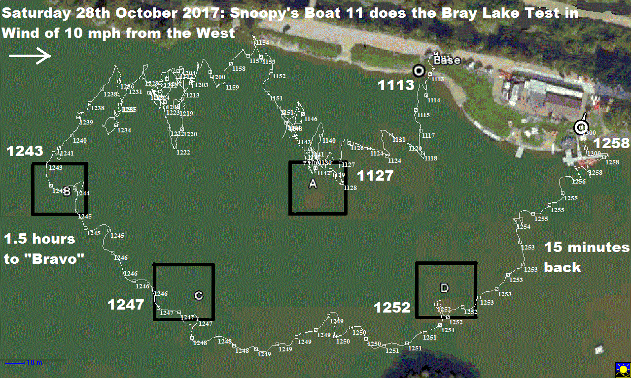 Boat11 GPS Logger Plot on 28th Oct 2017