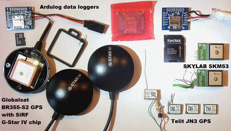 Spares used for Ardulog GPS logger