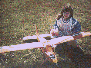 Saskia with model aircraft