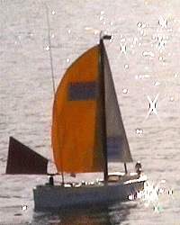 Snoopy Sloop 2 on Bray Lake using the pocket-pc and vane-rudder system